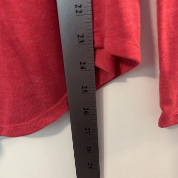 Jerry Leigh Size Large Junior "BLESSED" Jersey Shirt Red Long Sleeve V-Neck - Picture 8 of 8